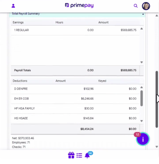 expenses sent to payroll